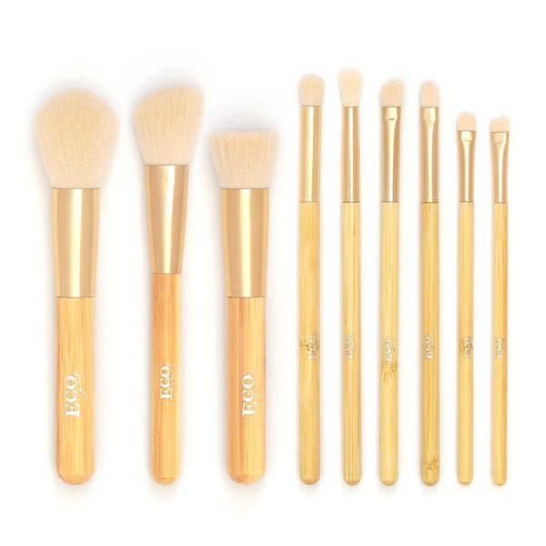 Face & Eye Bamboo Brush Set | 9pc | Eco Spirit