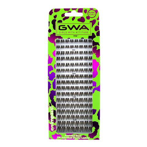 Electric Jungle | 128 Individual Cluster Lashes | Super Curly