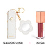White Lip Gloss Holder Keychain + Gloss Set