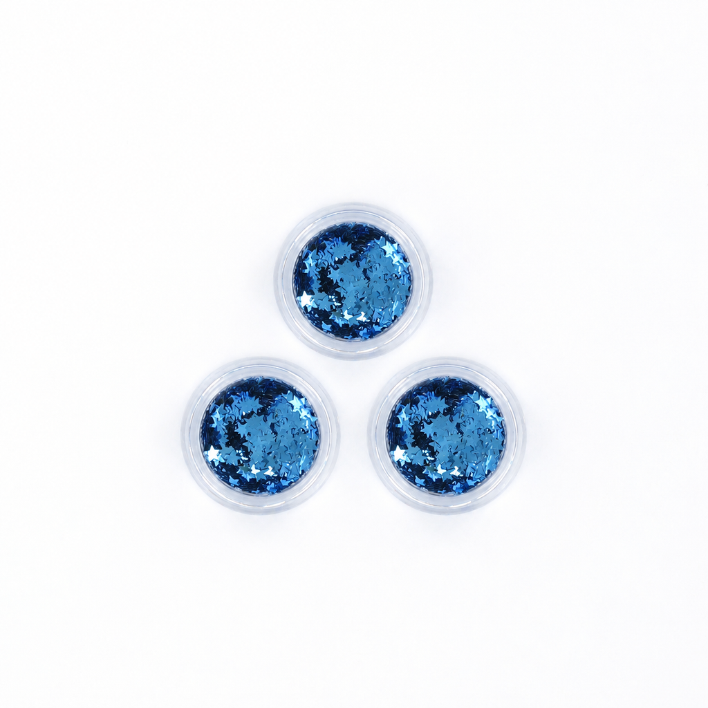 Blue Star Glitter Nail Art – 3 pack