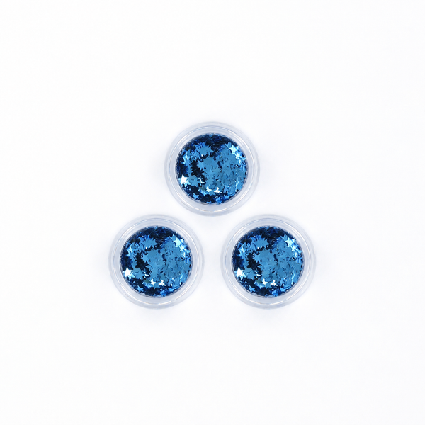 Blue Star Glitter Nail Art – 3 pack
