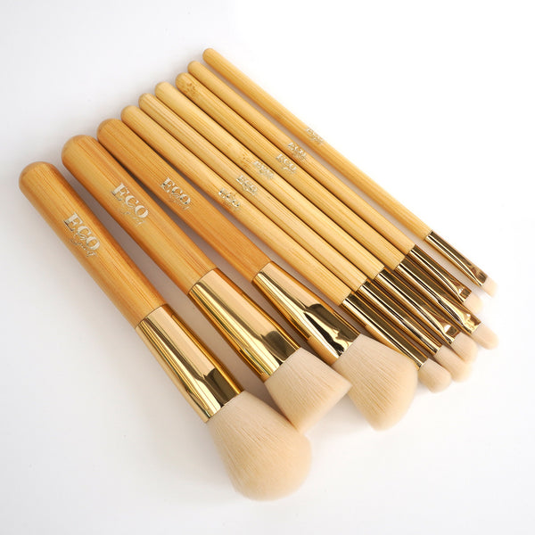 Face & Eye Bamboo Brush Set | 9pc | Eco Spirit
