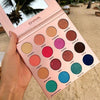 GWA Jetsetter Eyeshadow Palette - a mix of stunning corals, pinks, rich browns, sea deep blues and greens